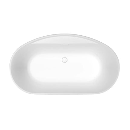 Eldora 5832 AcrylX Freestanding Center Drain Bathtub in White with White Skirt - Plumbing Market