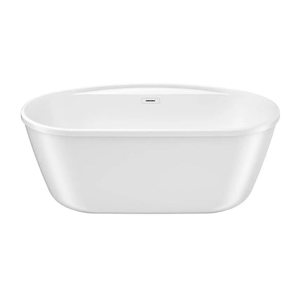 Eldora 5832 AcrylX Freestanding Center Drain Bathtub in White with White Skirt - Plumbing Market