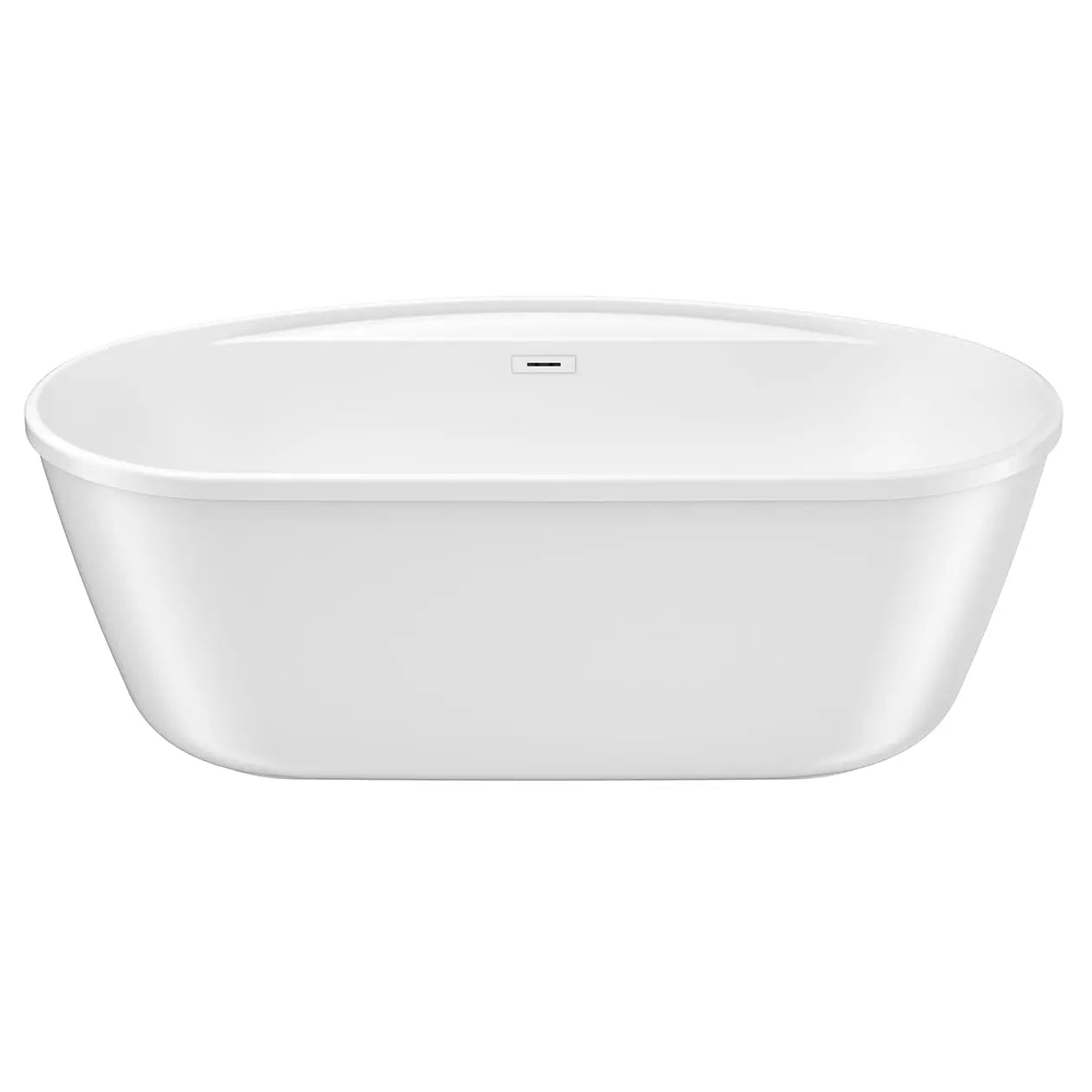 Eldora 6434 AcrylX Freestanding Center Drain Bathtub in White with White Skirt - Plumbing Market