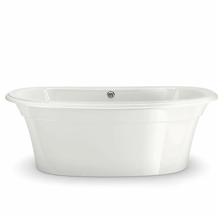 Ella Sleek 66 x 36 Acrylic Freestanding Center Drain Bathtub in White with White Skirt - Plumbing Market
