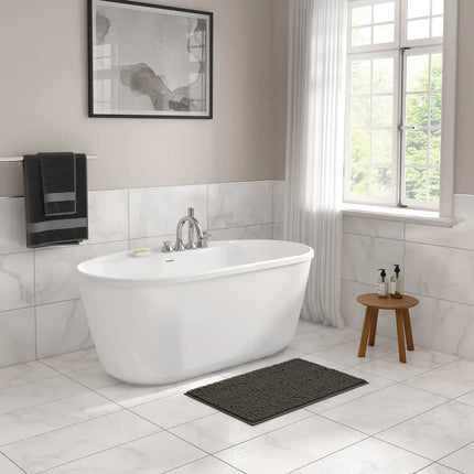 Emica 5832 AcrylX Freestanding Center Drain Bathtub in White with White Skirt - Plumbing Market