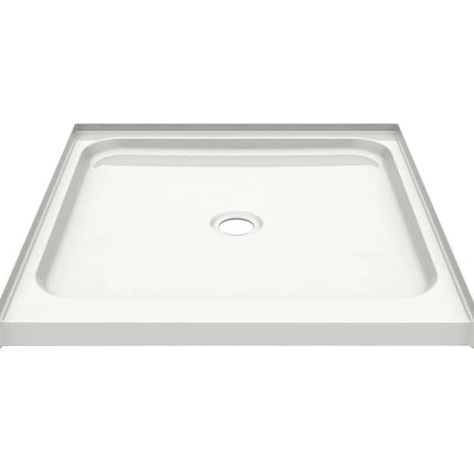 Essence Base 3636 AcrylX Alcove Shower Base with Center Drain in White - Plumbing Market