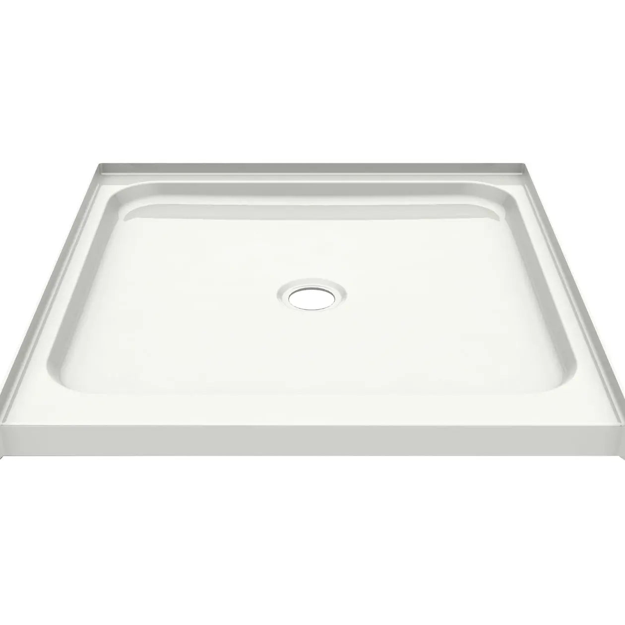 Essence Base 3636 AcrylX Alcove Shower Base with Center Drain in White - Plumbing Market
