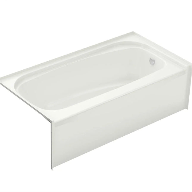 Essence TO-6030 AFR AcrylX Alcove Left-Hand Drain Bathtub in White - Plumbing Market