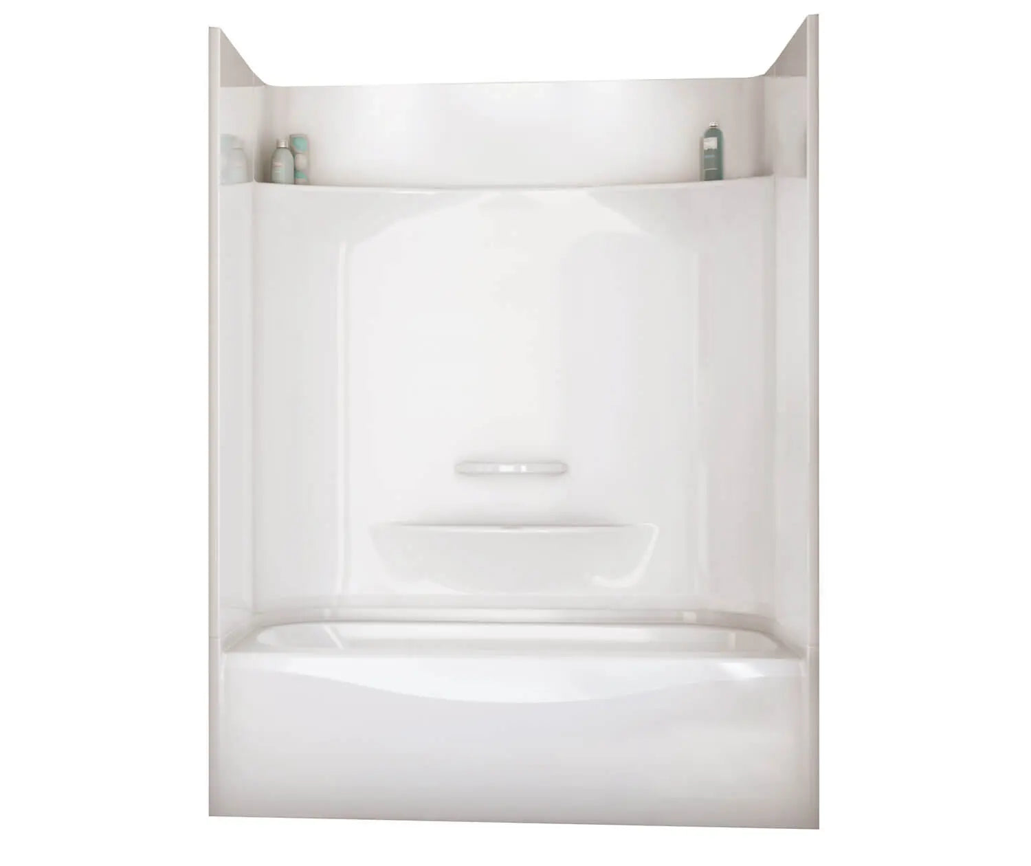 Essence TS-6032 AFR AcrylX Alcove Left-Hand Drain Four-Piece Tub Shower in White - Plumbing Market