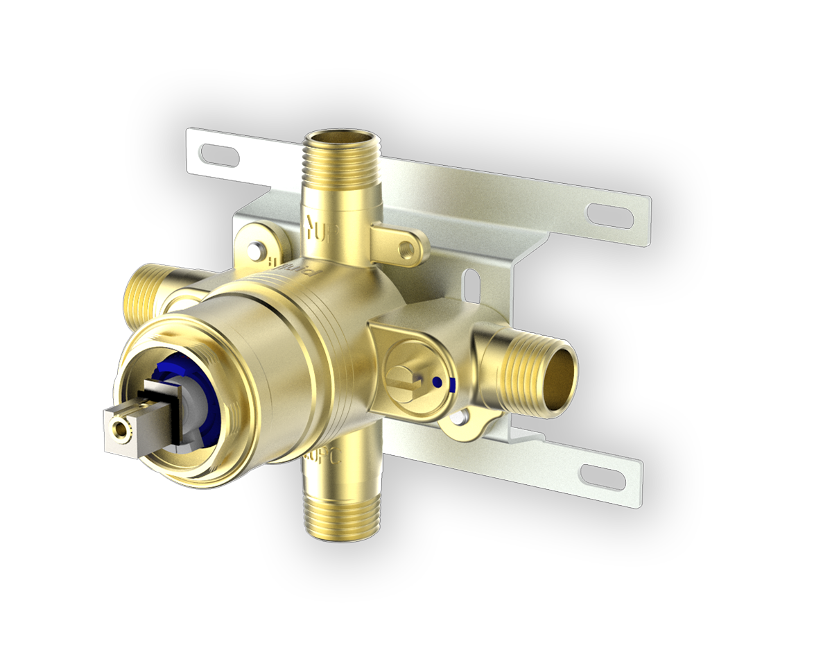 Fluid 2-Way Pressure Balancing Valve (Single Handle) F1042B in stainless steel