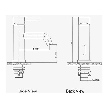 Kodaen Elegante Single Hole Bathroom Faucet Knurled Kodaen