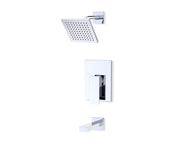 Fluid Quad Tub & 6” Shower Trim Kit, (Single Handle) F164109T in polished chrome