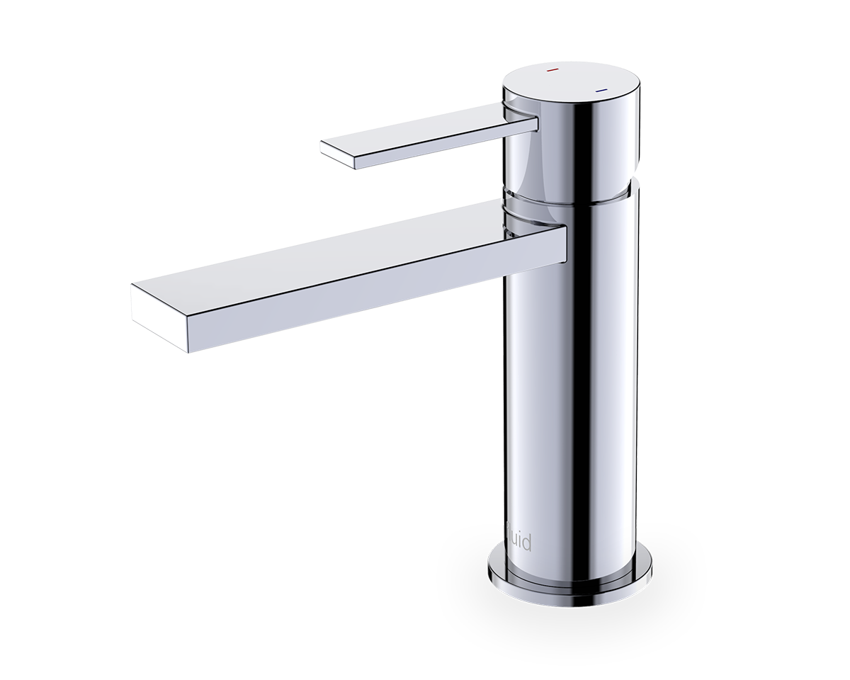 Fluid Big Citi Square F24011 in polished chrome