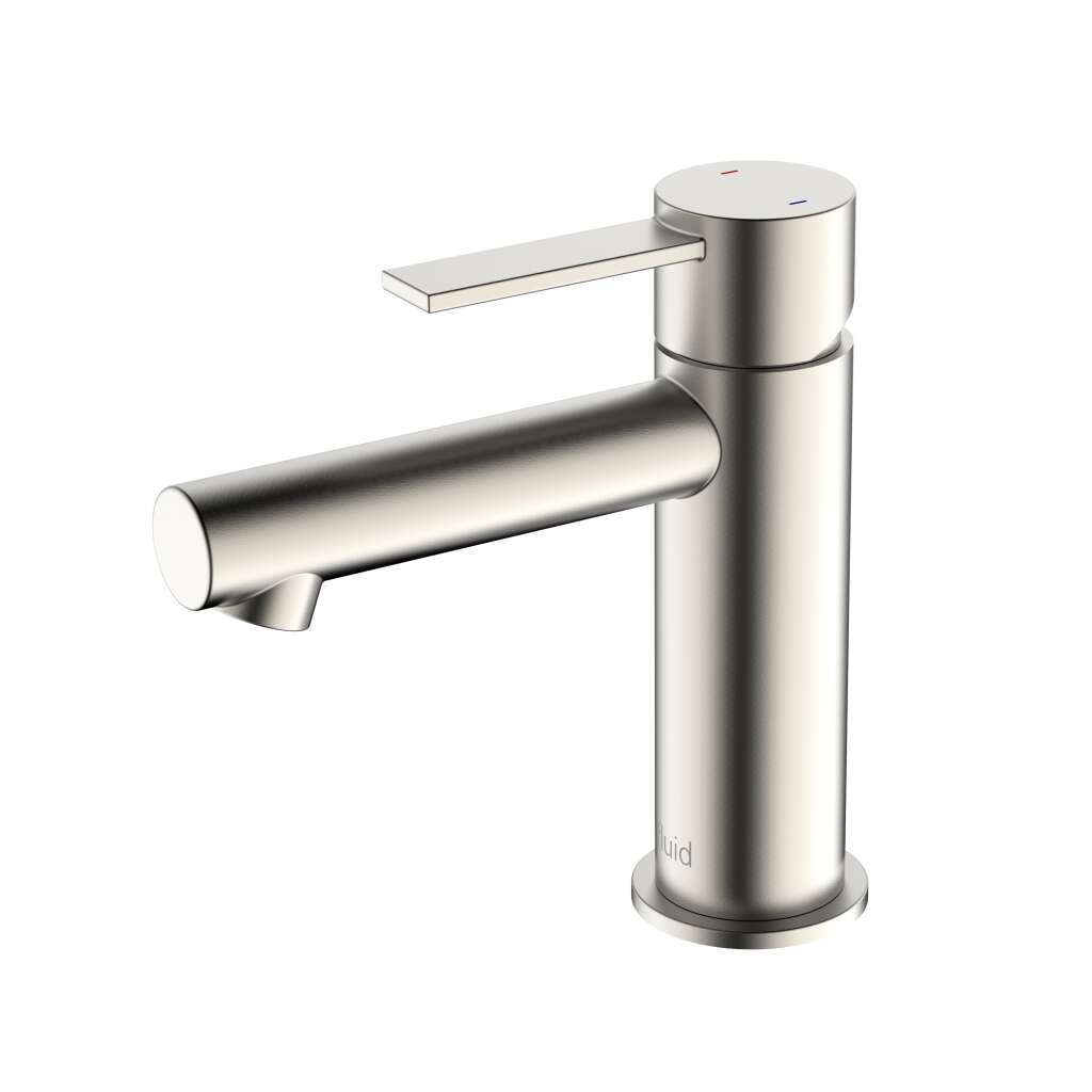 Fluid Big Citi Round F24013 single lever bathroom faucet in brushed nickel