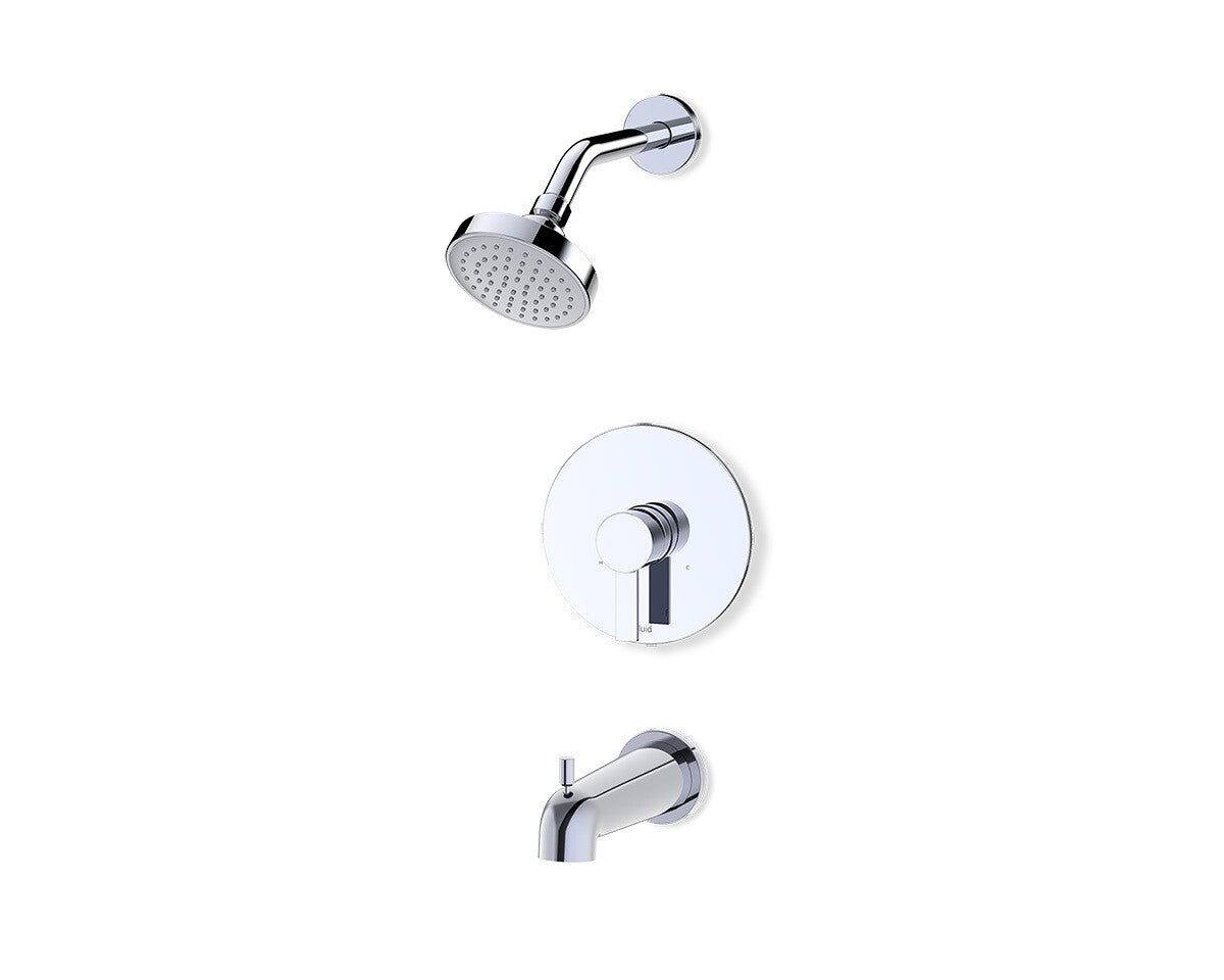 Fluid Citi Tub and shower Trim Kit with 4" shower head F241045T in polished chrome