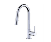 Fluid F827 Pull Down Kitchen Faucet in polished chrome