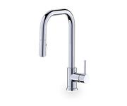 Fluid F829 Pull Down Kitchen Faucet in polished chrome