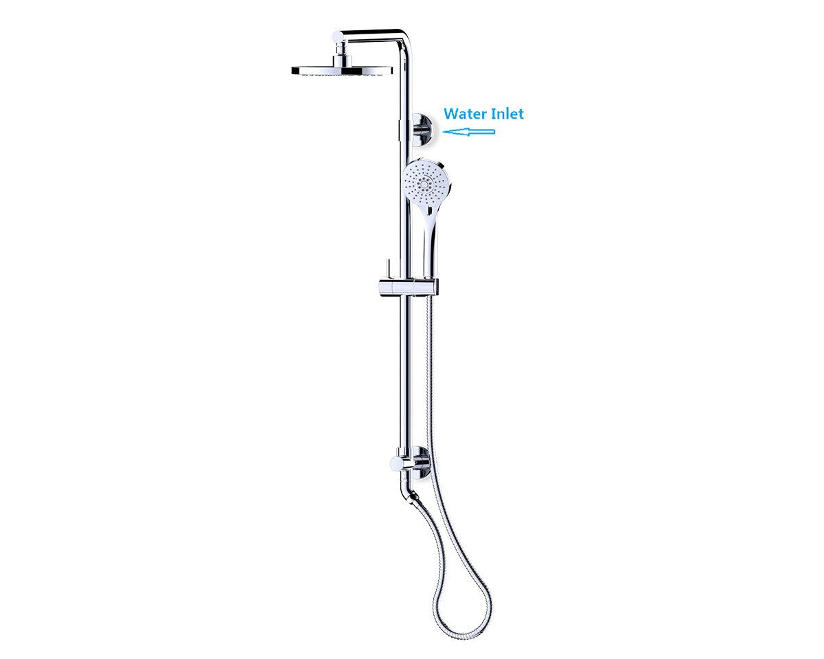 Fluid 8" Round Switch Rain Shower Retrofit Kit F9316 in polished chrome