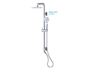 Fluid Square Switch Rain Shower Retrofit Kit F9416 in polished chrome