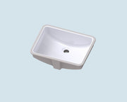 Caroma Citi Square 18 Undermount Ceramic Bathroom Basin FB2418140W in white