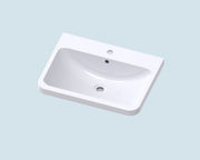 Caroma Citi Square 24 Vitreous China Bathroom Basin FB2424181W in white