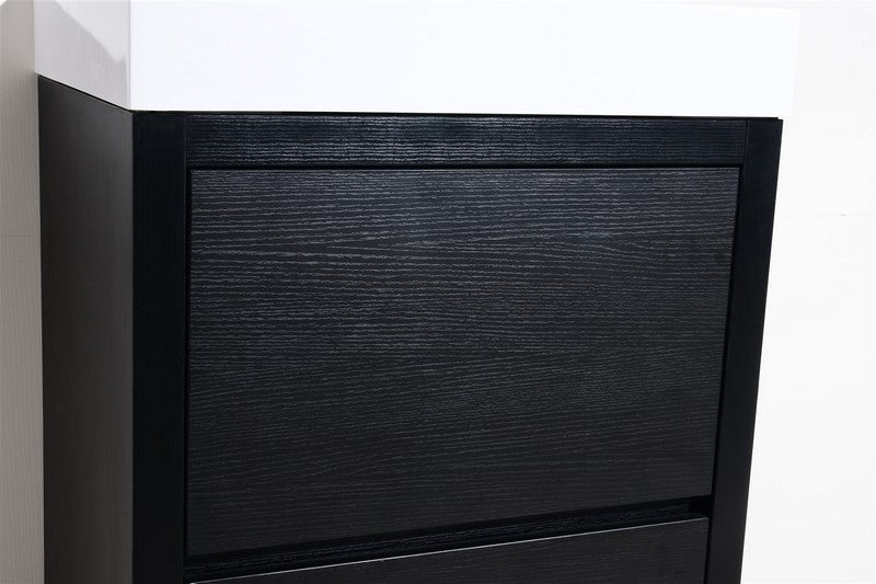Kube Bath Bliss 24" Free Standing Modern Bathroom Vanity - Black (FMB24-BK) view 4