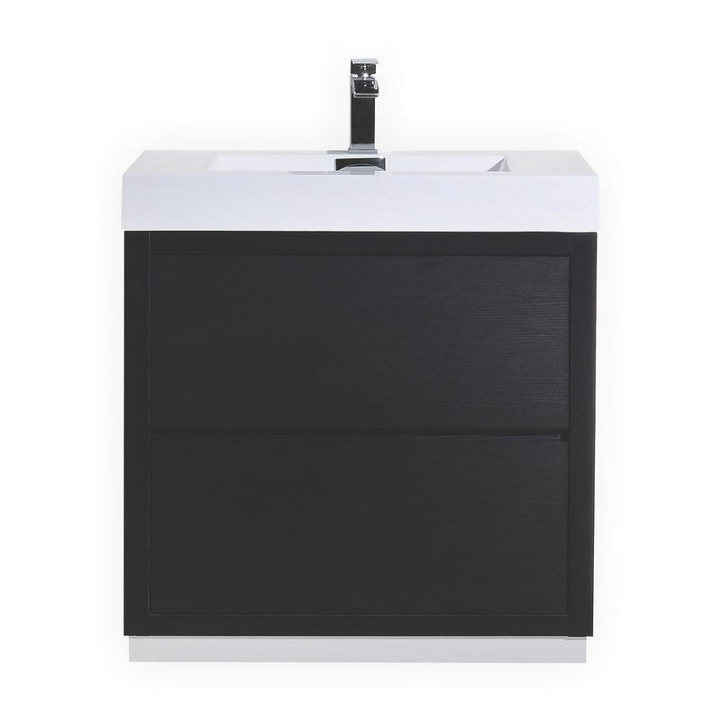 Kube Bath Bliss 30" Free Standing Modern Bathroom Vanity - Black (FMB30-BK)