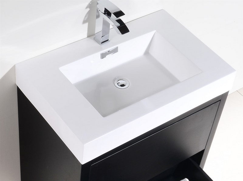 Kube Bath Bliss 30" Free Standing Modern Bathroom Vanity - Black (FMB30-BK) view 6