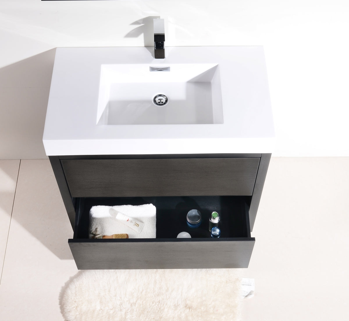 Kube Bath Bliss 36" Free Standing Modern Bathroom Vanity - Black (FMB36-BK) view 7