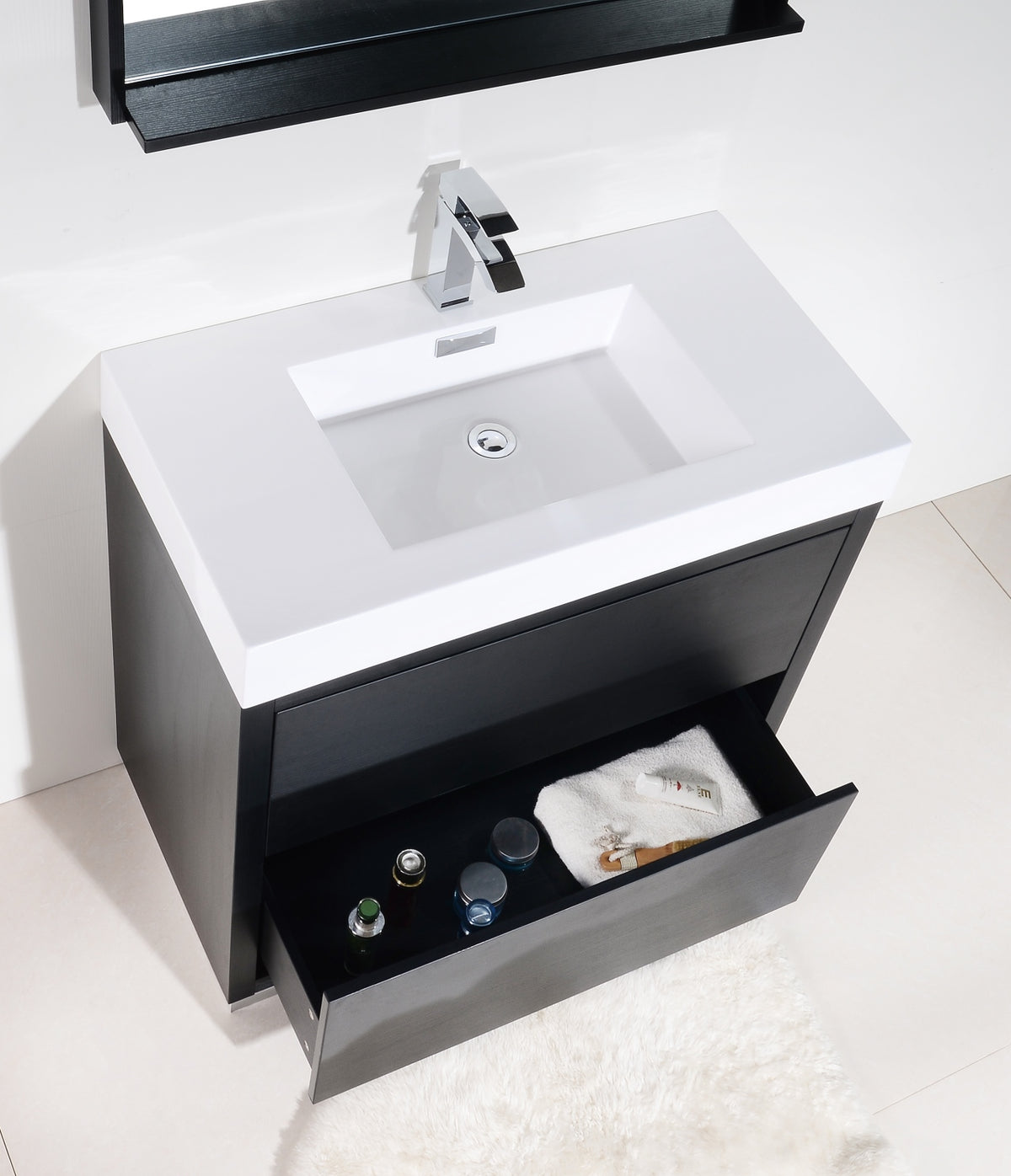 Kube Bath Bliss 36" Free Standing Modern Bathroom Vanity - Black (FMB36-BK) view 5