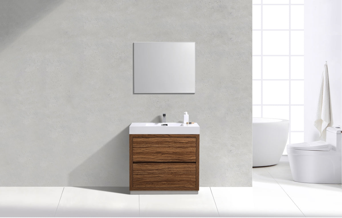 Kube Bath Bliss 36" Free Standing Modern Bathroom Vanity - Chestnut (FMB36-GCN) view 2