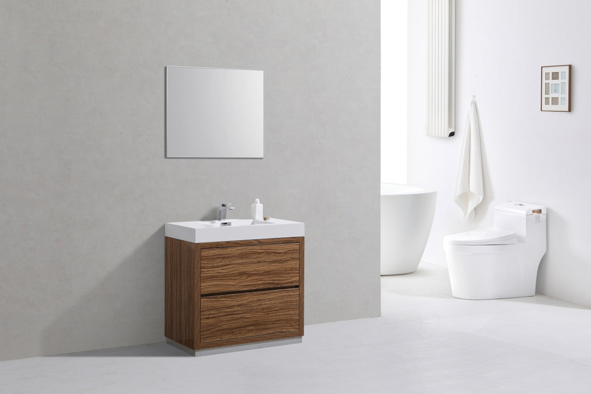 Kube Bath Bliss 36" Free Standing Modern Bathroom Vanity - Chestnut (FMB36-GCN) view 3