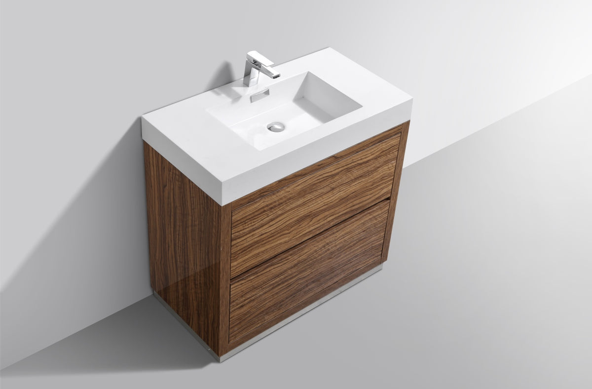 Kube Bath Bliss 36" Free Standing Modern Bathroom Vanity - Chestnut (FMB36-GCN) view 4