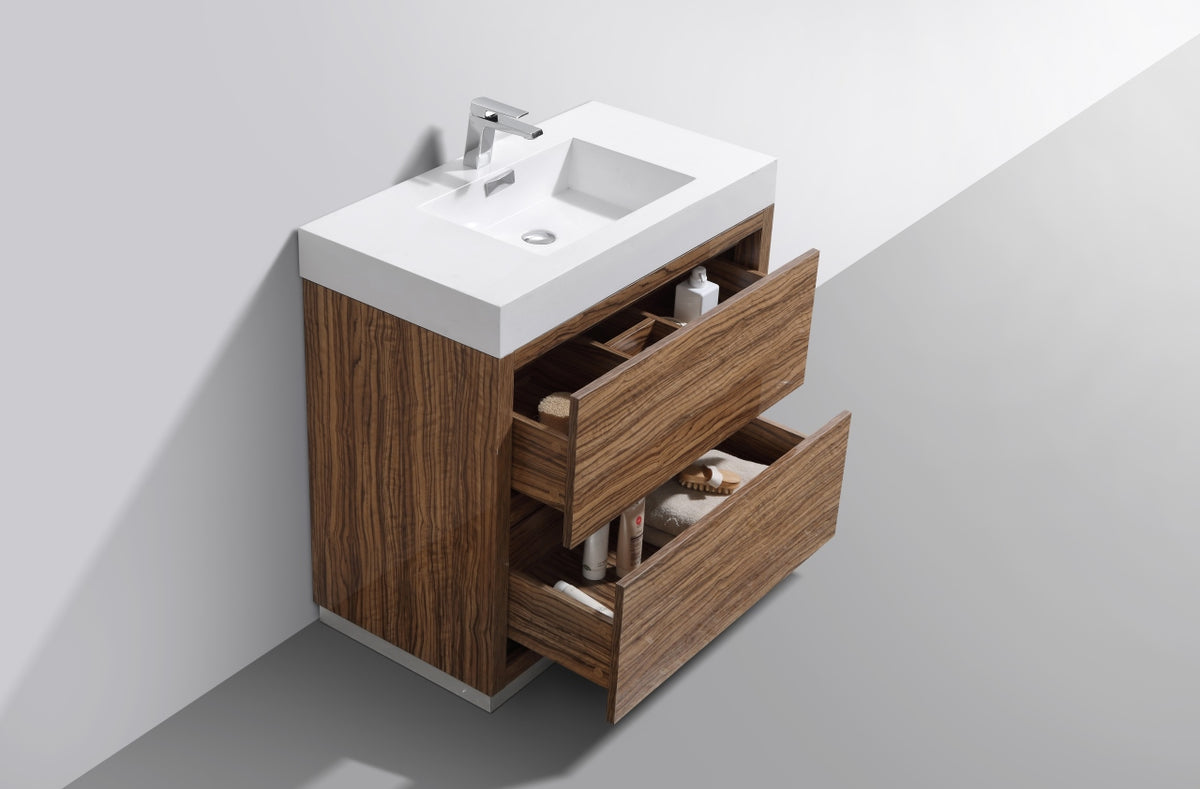 Kube Bath Bliss 36" Free Standing Modern Bathroom Vanity - Chestnut (FMB36-GCN) view 5