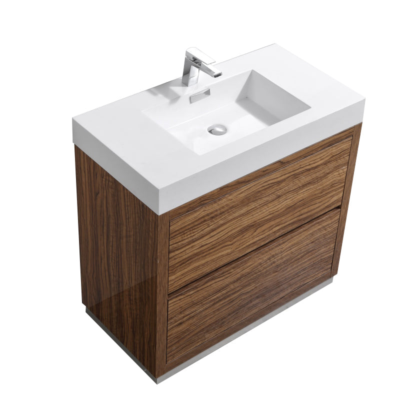 Kube Bath Bliss 36" Free Standing Modern Bathroom Vanity - Chestnut (FMB36-GCN)