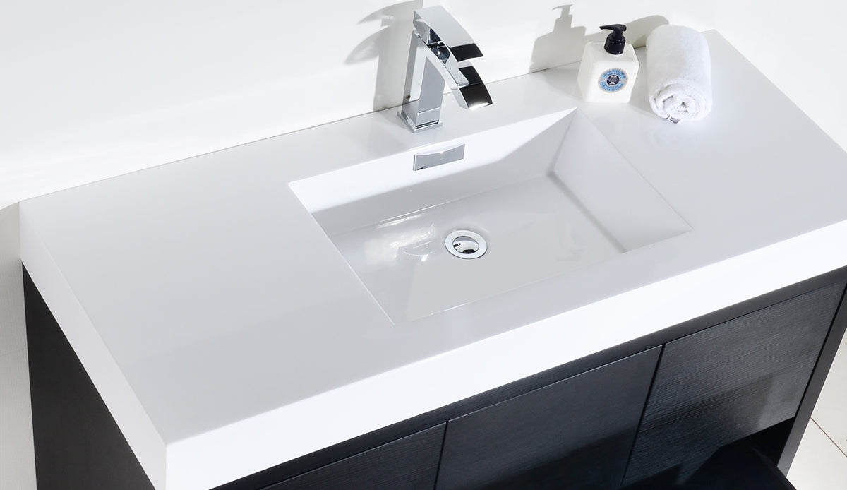 Kube Bath Bliss 48" Free Standing Modern Bathroom Vanity - Black (FMB48-BK) view 4