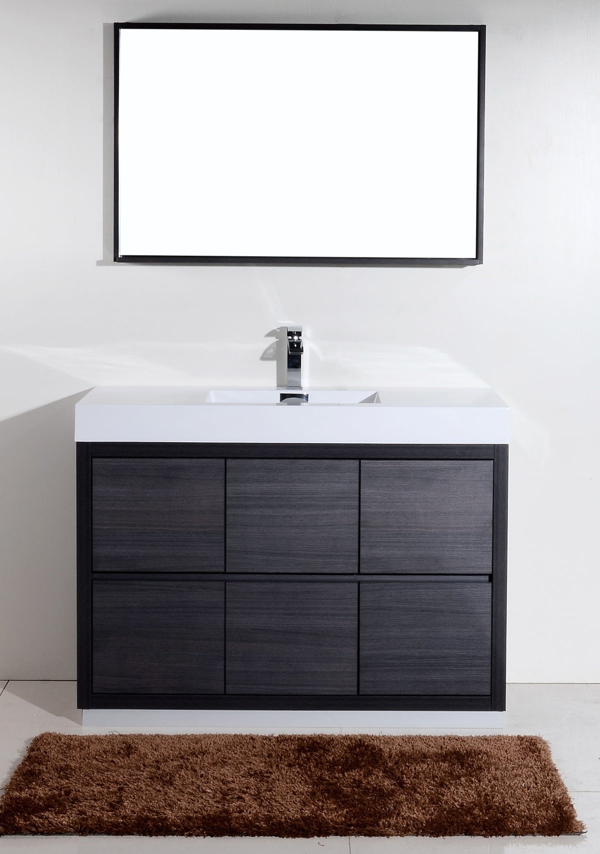 Kube Bath Bliss 48" Free Standing Modern Bathroom Vanity - Grey Oak (FMB48-GO) view 2