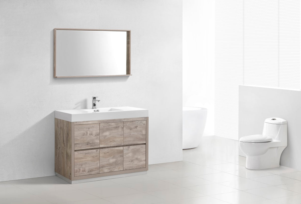 Kube Bath Bliss 48" Free Standing Modern Bathroom Vanity - Nature Wood (FMB48-NW) view 3