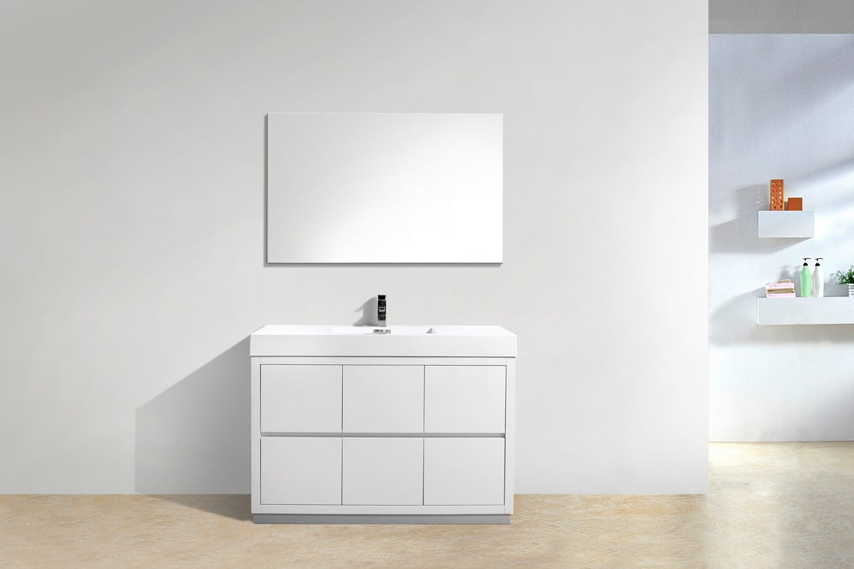Kube Bath Bliss 48" Free Standing Modern Bathroom Vanity - Gloss White (FMB48-GW) view 3