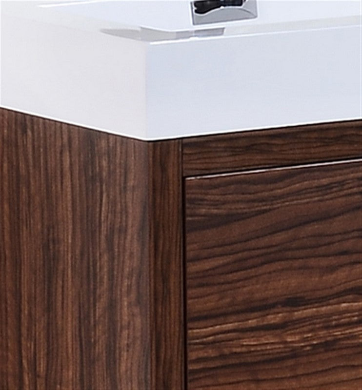 Kube Bath Bliss 60" Double Sink Free Standing Modern Bathroom Vanity - Walnut (FMB60D-WNT) view 3