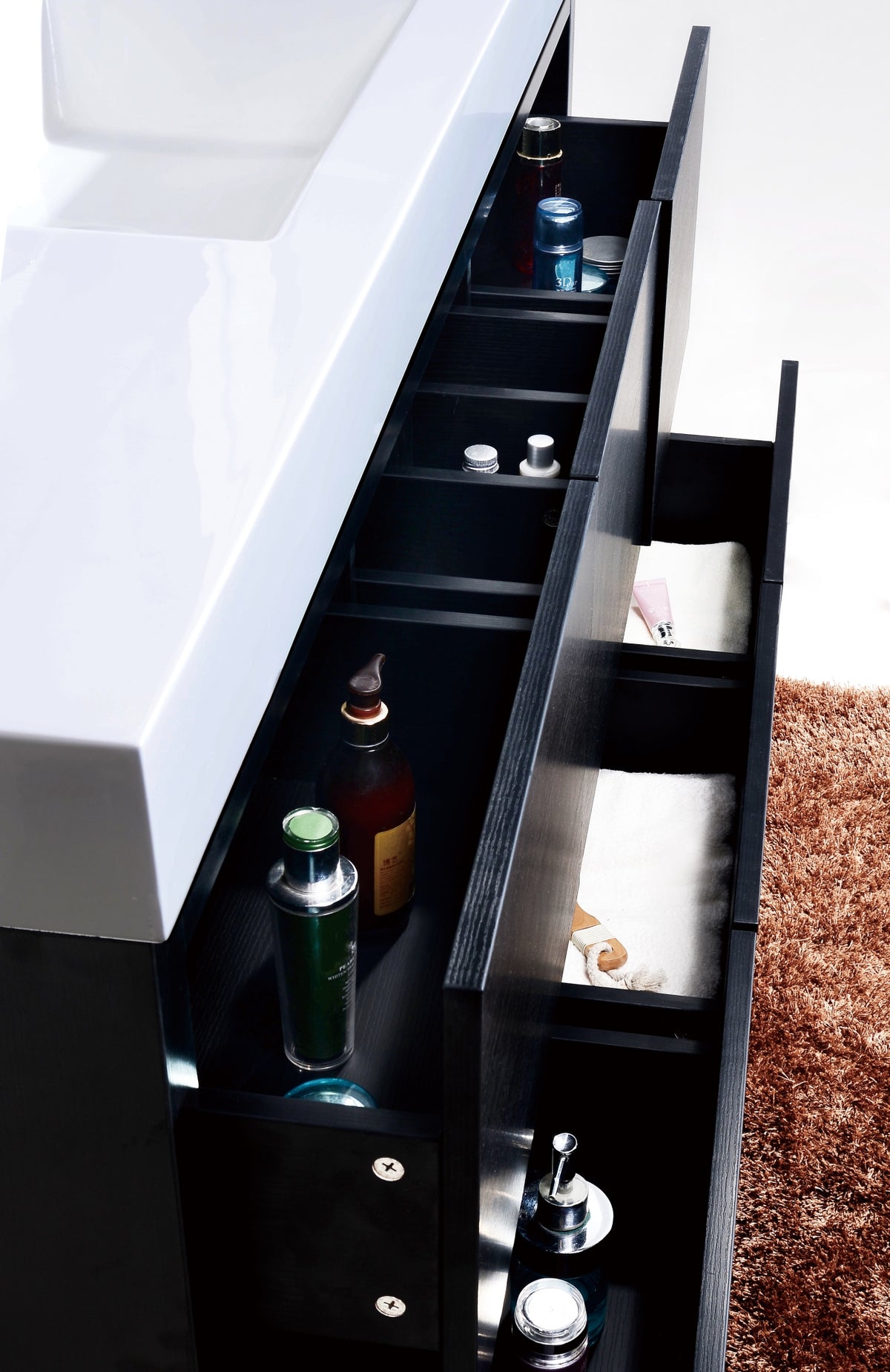 Kube Bath Bliss 60" Single Sink Free Standing Modern Bathroom Vanity - Black (FMB60S-BK) view 6