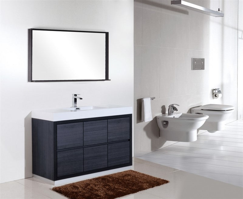 Kube Bath Bliss 60" Single Sink Free Standing Modern Bathroom Vanity - Grey Oak (FMB60S-GO) view 2
