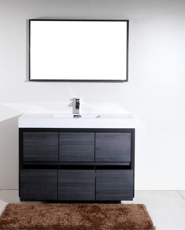 Kube Bath Bliss 60" Single Sink Free Standing Modern Bathroom Vanity - Grey Oak (FMB60S-GO) view 7