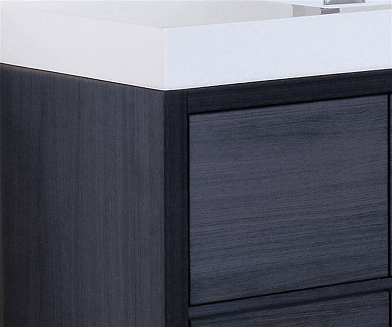 Kube Bath Bliss 60" Single Sink Free Standing Modern Bathroom Vanity - Grey Oak (FMB60S-GO) view 5