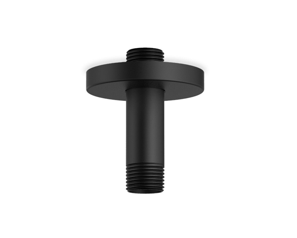 Fluid 3” Ceiling Arm With Round Escutcheon FP6018308 in matte black