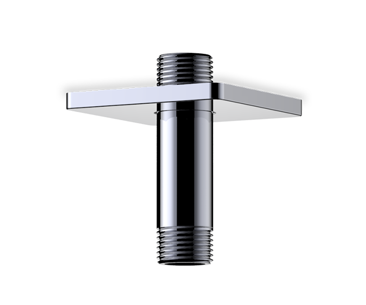 Fluid 3” Ceiling Arm With Square Escutcheon FP6021308 in polished chrome