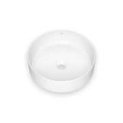 Kalia URBA Round Porcelain Washbasin With Neopur Coating for Drop-In Installation White FU2109-240