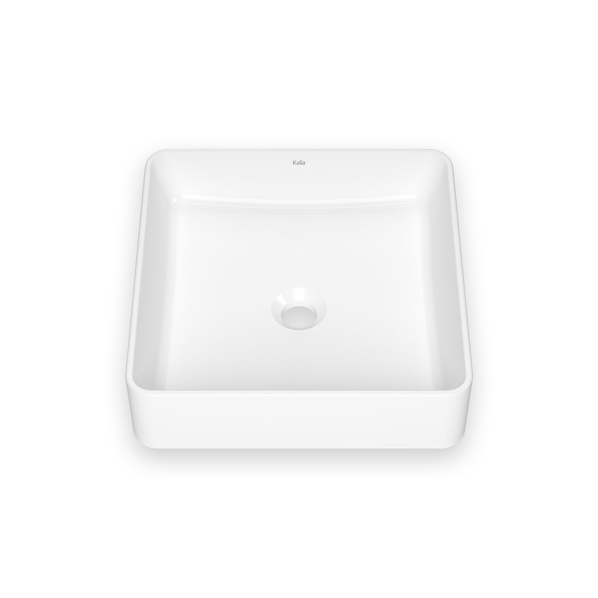 Kalia URBA Square Porcelain Washbasin With Neopur Coating for Drop-In Installation White FU2110-240