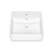 Kalia URBA Square Porcelain Washbasin With Neopur Coating with Tap Deck for Drop-In or Wall-Mounted Installation White FU2112-240