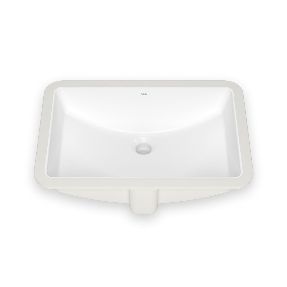 Kalia CESKA Undermount Rectangular Porcelain Washbasin Arc Base with Neopur Coating for Undermount Installation White FU2117-240