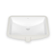 Kalia CESKA Undermount Rectangular Porcelain Washbasin Arc Base with Neopur Coating for Undermount Installation White FU2117-240