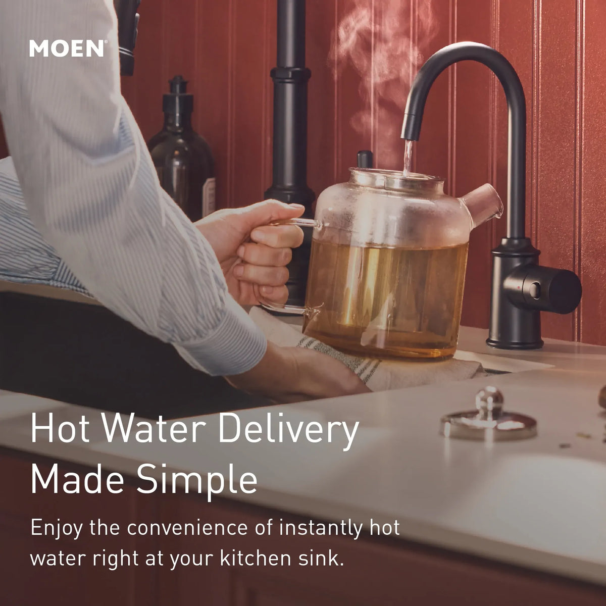 Moen Sip Traditional Single-Handle High-Arc Undermount Beverage Faucet IH7600 in Spot Resist Stainless (IH7600SRS) - view 2