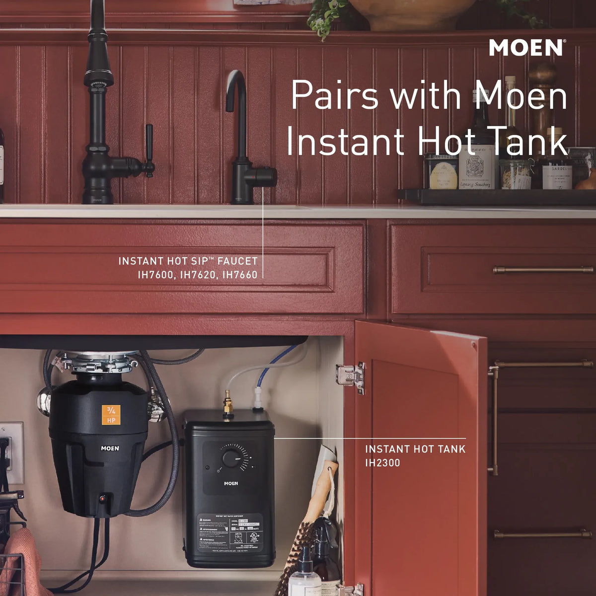 Moen Sip Traditional Single-Handle High-Arc Undermount Beverage Faucet IH7600 in Chrome (IH7600) - view 3