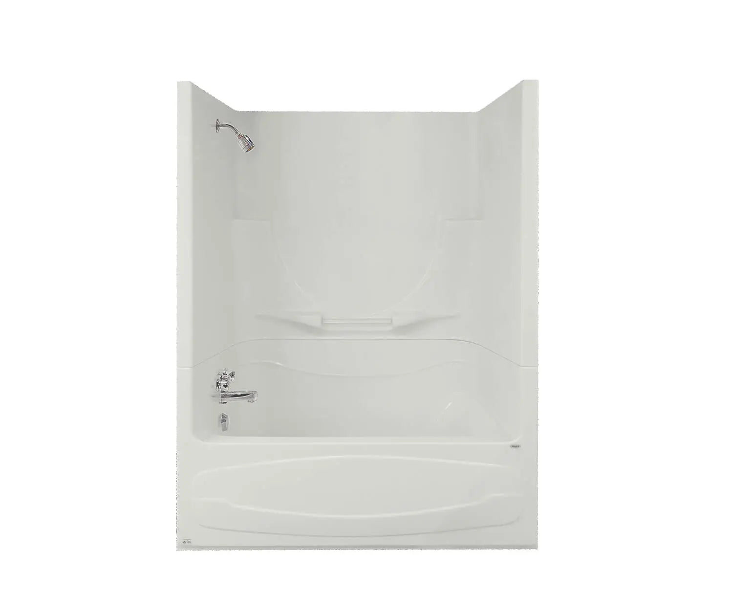 Figaro II AFR Acrylic Alcove Left-Hand Drain One-Piece Tub Shower in White - Plumbing Market